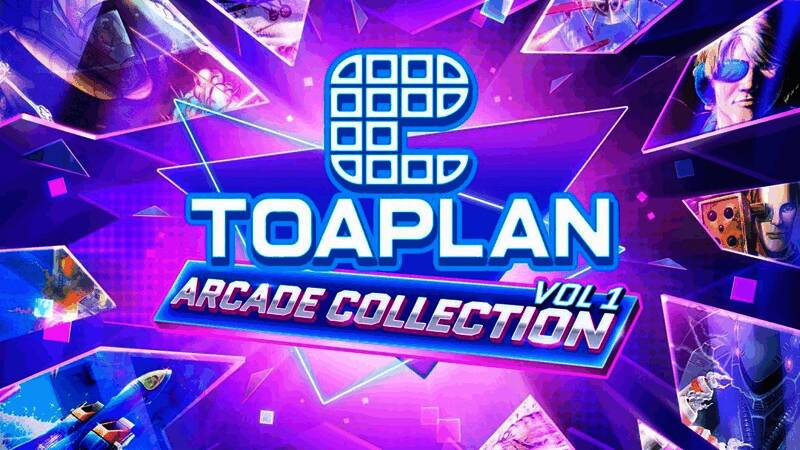 《Toaplan Arcade Collection》宣传图，展示多款经典街机游戏封面