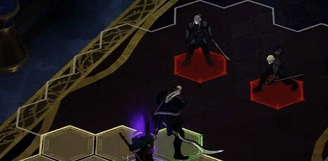 技能动效演示画面，展现“暗月降临”对敌方造成的群体影响