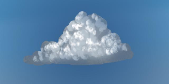 多个图层合并后的云朵整体效果预览