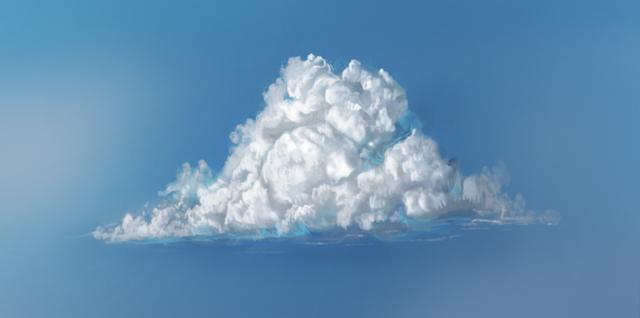 软边笔刷制造的云雾缭绕效果示意图