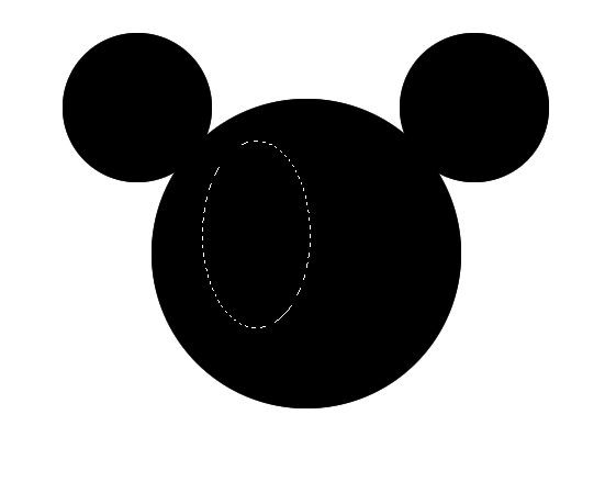 椭圆选区确认后的效果图