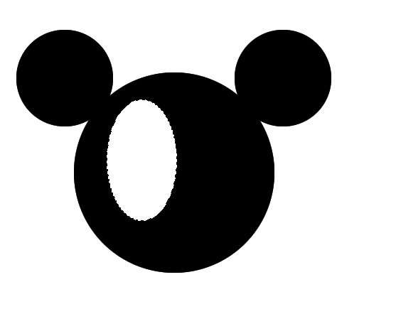 白色椭圆填充后的视觉效果展示