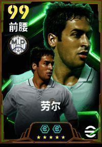 劳尔身穿皇马7号球衣在比赛中突破防守的画面，背景为伯纳乌球场