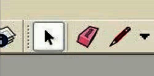 选择工具被激活状态，鼠标指针变为选择箭头形状