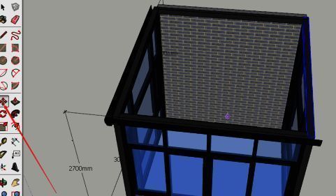 使用移动工具选中左侧立柱进行复制操作
