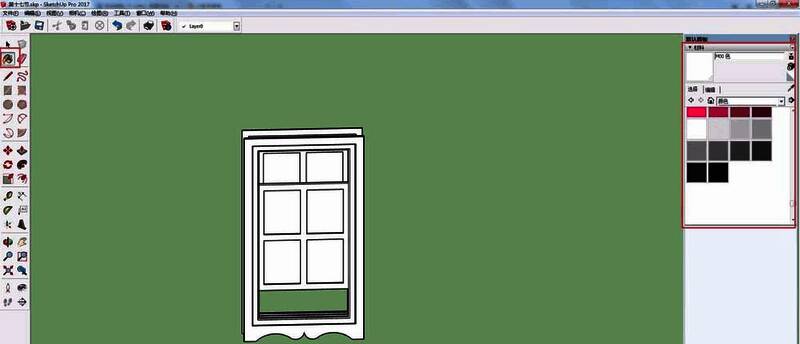 材质下拉菜单截图，显示玻璃与镜子选项