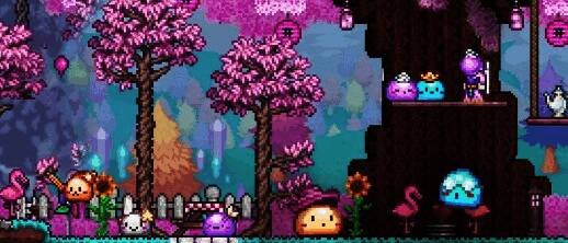 泰拉瑞亚角色使用洞穴探险药水，周围矿石被高亮显示，便于识别与采集