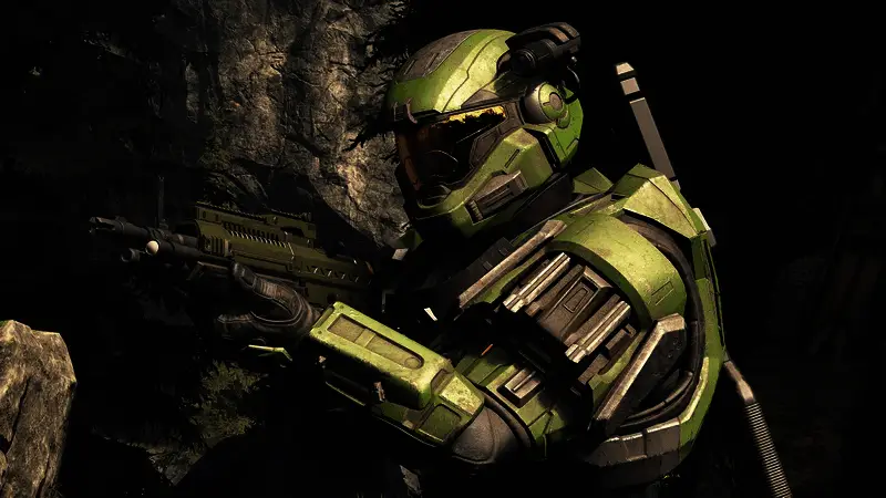 《光环：战斗进化》经典封面与重制版概念图对比，展现系列传承与变革