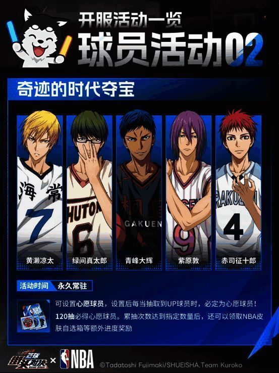 新人登录任务界面展示火神大我NBA公牛皮肤与奇迹世代礼包