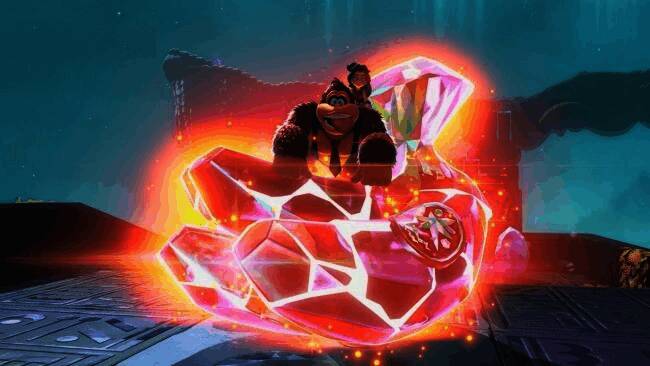 咚奇刚与宝琳换上不同风格服装，画面充满复古像素风与现代卡通融合的视觉效果