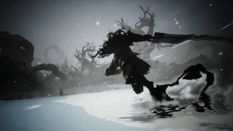 《十二影》游戏画面，主角挥舞武器发动技能，特效华丽