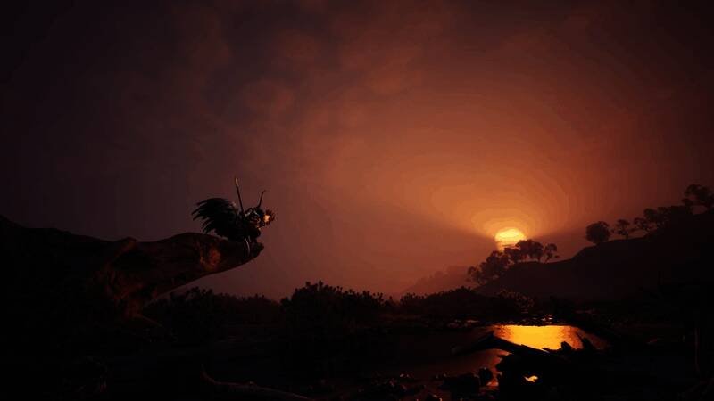 《十二影》Boss战场景，光影交错，氛围紧张压抑