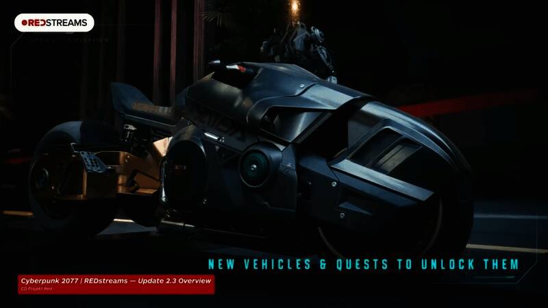 《赛博朋克2077》2.3版本实机截图，智动驾驶系统界面与车辆动态展示