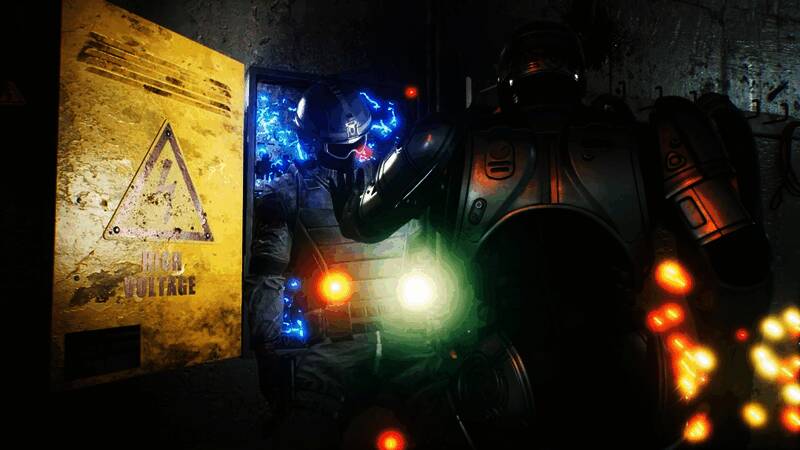 《机械战警：暴戾都市 - 未竟之事》战斗场景，RoboCop与雇佣兵激烈交火