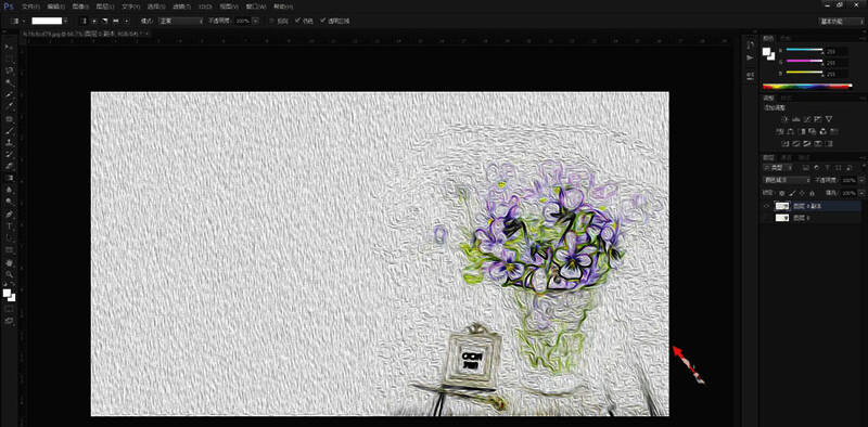 图层面板混合模式选项展开，颜色减淡模式被选中
