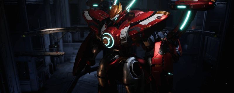 比那卡机甲宇宙星神阿波罗涂装效果图，整体配色以黑灰红棕为主，极具未来科技感