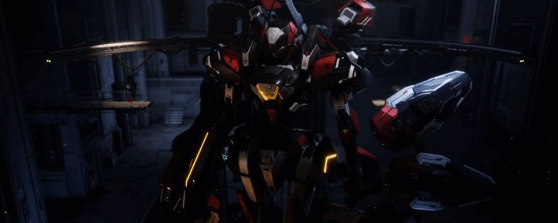 鸣神机甲归零者涂装展示图，机体呈现信号黑、烟灰、浅灰与茜草红的层次搭配，金属质感强烈，细节丰富