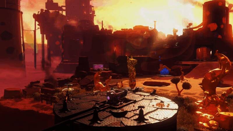 游戏内可破坏场景特写，树木、岩石和地面均呈现逼真碎裂细节