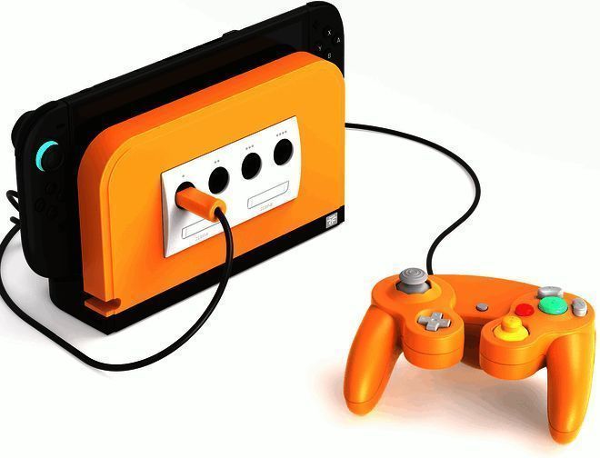 Switch 2魔改底座实物图，设计简洁现代，支持GC手柄接入