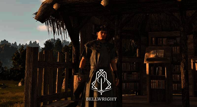 Bellwright ModKit编辑器界面展示，左侧为资源列表，右侧为可视化脚本编辑区域，界面专业且直观