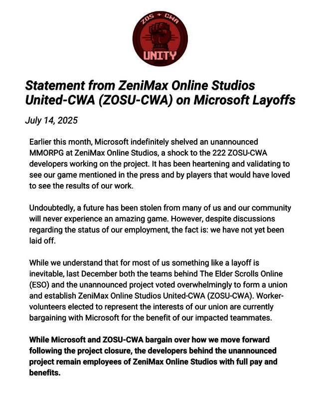 ZeniMax Online Studios团队工作场景，开发人员专注地在电脑前进行游戏调试