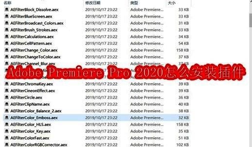Adobe Premiere Pro 2020软件界面展示，用户正在浏览插件相关设置选项