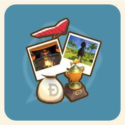 春日阳光洒在繁花盛开的农场，玩家站在田间，背景是五周年纪念标志