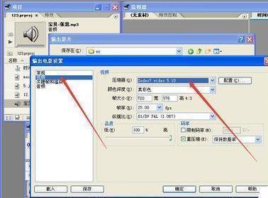 视频编码设置界面，突出显示压缩器选项已选为Video 5.10