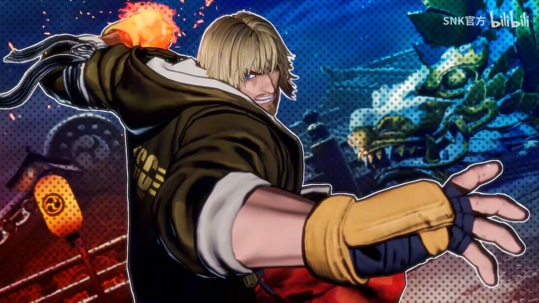 角色选择界面中肯的立绘特写，红色长发与自信笑容极具辨识度