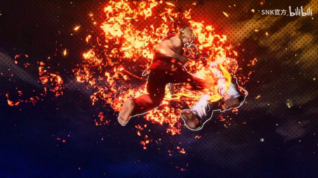 官方宣传图中肯站立于南镇高塔之上，俯瞰城市灯火