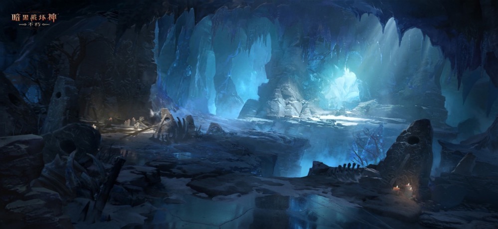 一名圣骑士角色高举巨剑劈向深渊恶魔，天空裂开金色光芒象征正念之力降临