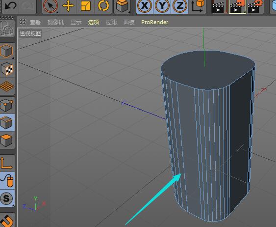 同一模型上应用多组倒角效果对比：左侧边采用大偏移+高细分，右侧边使用小偏移+低细分，形成鲜明刚柔对照