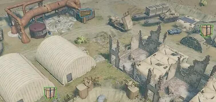 地下军事通道内部：昏暗廊道布满红色警示灯，中控台三色线路接口亮起待连接，右侧通道尽头双权限卡悬浮于蓝色光柱中